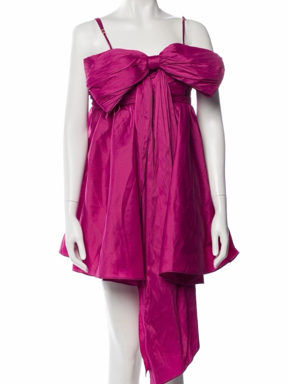 Aje Fuchsia Bow-Front Mini Dress